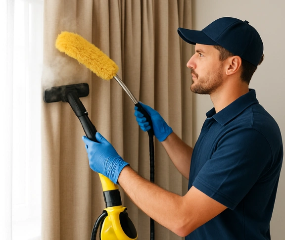 Trusted residential curtain cleaning technician Matty Curtain Cleaning caroline-springs-vic QLD